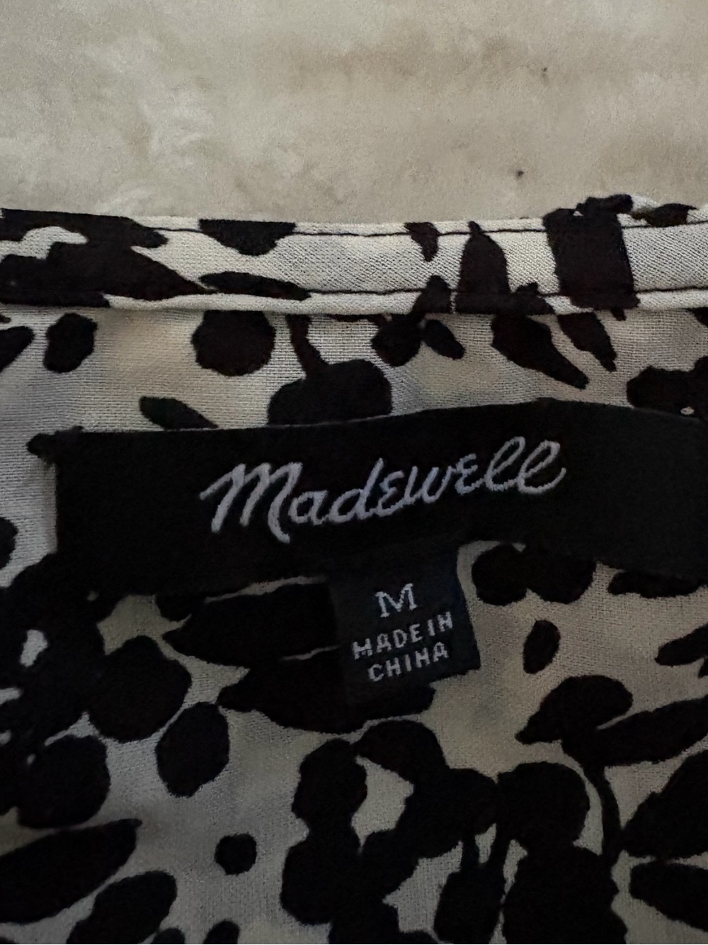 Madewell Abstract Leaf Ruffled Button-Front Top - Picture 10 of 11